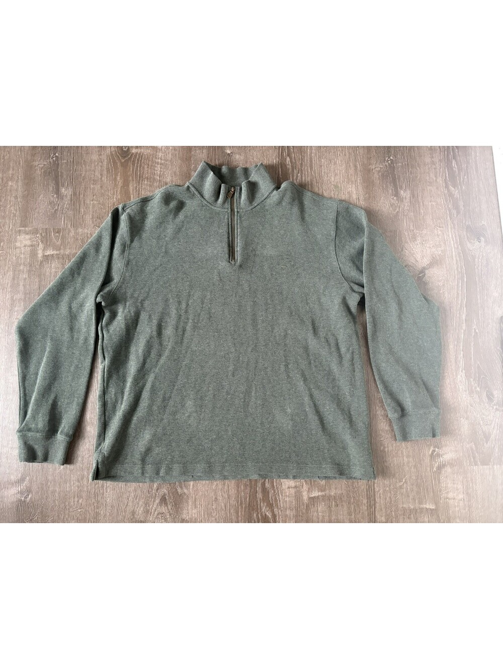 Rodd & Gunn Mens 2XL Green 100% Cotton Quarter Zip Pullover Sweater